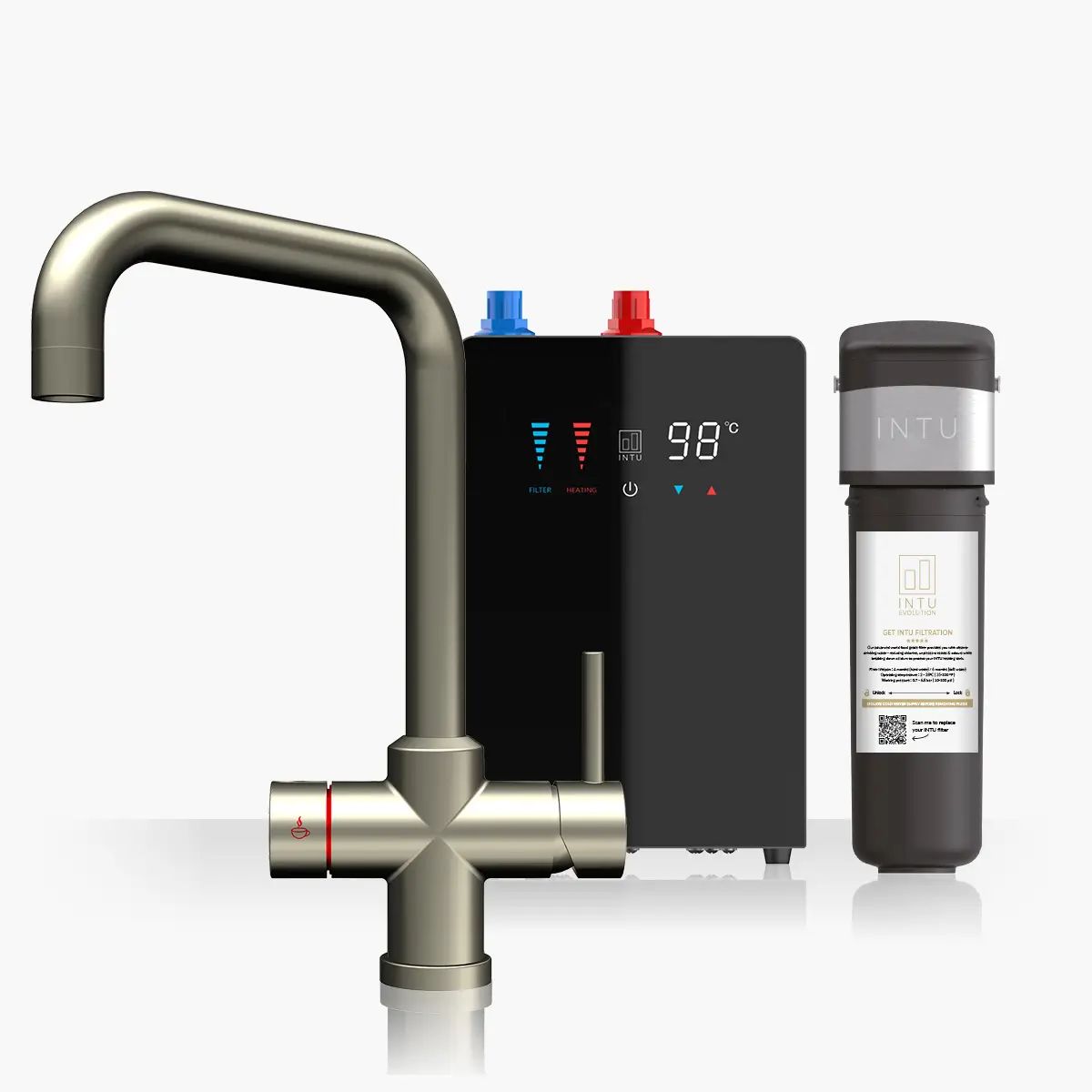 INTU Digital 4OUR Nexus 4-1 Square Instant Boiling Water Tap